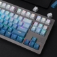 Mist Blue Full PBT Gradient Blue Dip-dye Keycaps Set Doubleshot Backlit OEM Profile for Cherry MX Mechanical Keyboard